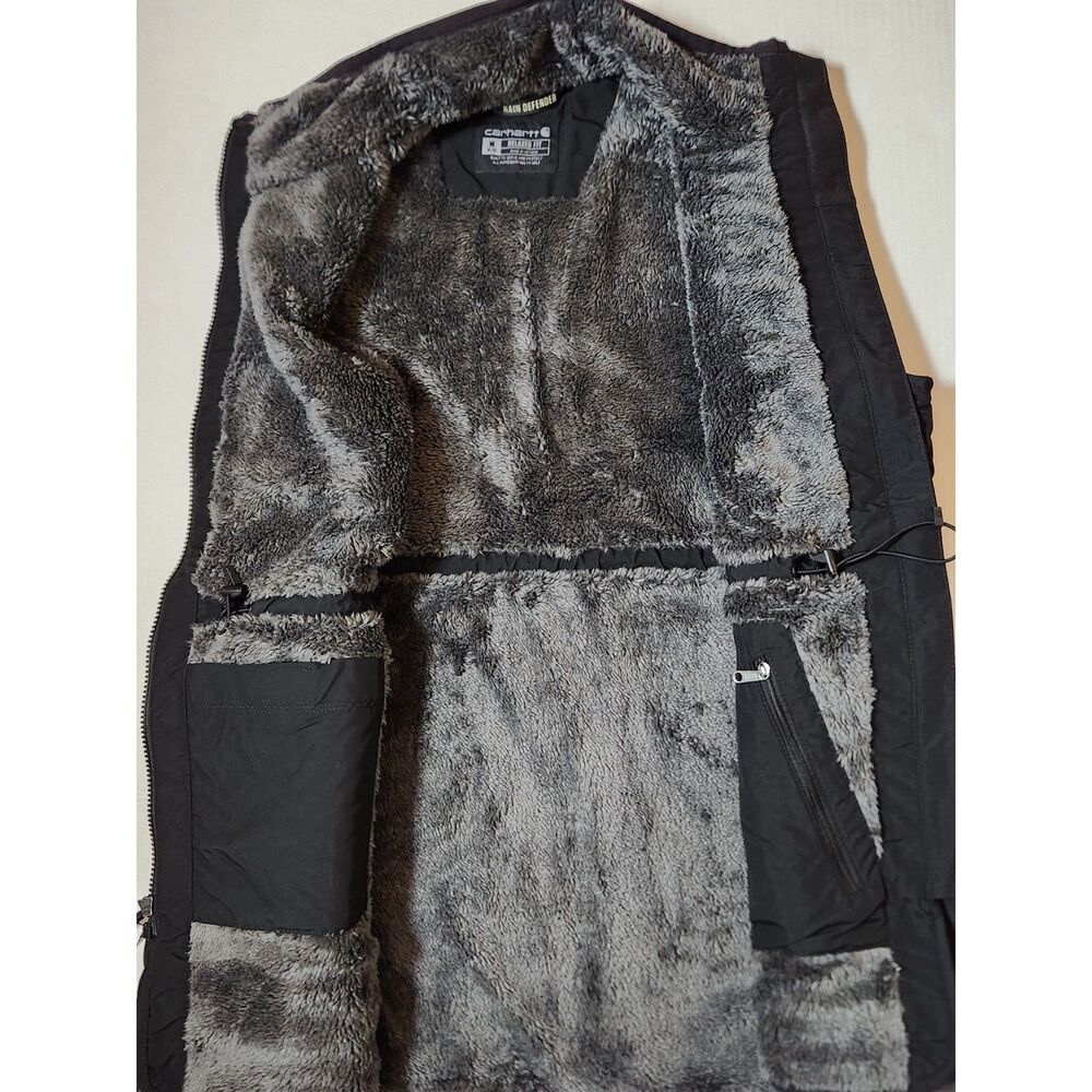 Carhartt Rain Defender Sherpa‑Lined Vest Women’s Medium Black - Picture 5 of 10